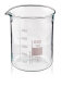 Beaker, heat-resistant borosilicate (low form;...